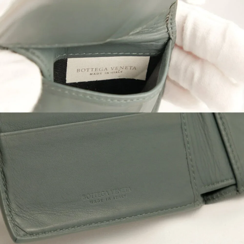 Bottega Veneta Intrecciato Nappa Leather Weave Bifold Wallet, Dark Turquoise